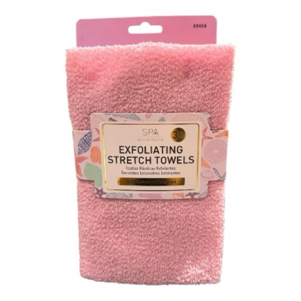 Spa Solutions Exfoliating Stretch Towels, 3 pieces